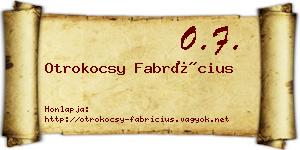 Otrokocsy Fabrícius névjegykártya